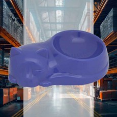 1구 식기 블루 미끄럼방지 펫식기 반려묘 펫푸드볼 강아지사료그릇 밥그릇