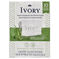 아이보리 알로에 화장비누, 90g, 10개입
