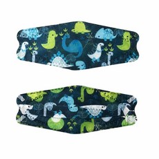 穎舖 台灣現貨免運 兒童口罩 兒童立體口罩 KF94 韓版 幼童口罩 kn94魚口 兒童3D立體口罩 四層熔噴布動物汽車, F94綠恐龍0-3歲(10片裝), 1個