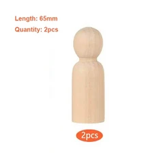 남녀공용 미완성 나무 페그 인형 바디 나무 가족 인형 DIY 아트 공예 가정 보육 그림 장식 35mm 43mm 55mm, 07 65mm Boy 2Pcs