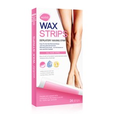 와브 왁스스트립 24매 셀프 왁싱 팔 다리 제모 테이프 패치 패드, 24개