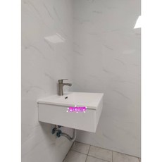 愛琴海廚房 台灣製造 8048 80公分啞光人造石壁掛式洗臉盆，不鏽鋼邊框壁掛架，消光霧面黑色/灰色/白色, 白, 1個