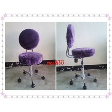 {小圻的椅子} T15-1 美噠噠美甲椅 柔順絨毛質感舒適美甲專用椅 櫃檯適用, 1個, 椅腳裝輪子