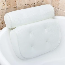 목과 어깨를 위한 욕조 베개 등을 스파 쿠션 여성용 지지 액세서리 헤드레스트, 01 white, 01 white
