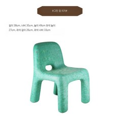 책상의자세트 미니 아트코너 인테리어 감성디자인 북유럽풍, 점그린-일 의자 용두꺼운 PE