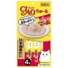 CIAO 啾嚕肉泥 14g 貓零食 貓肉條, 1個, 4SC-76-雞肉+日本蟹14g