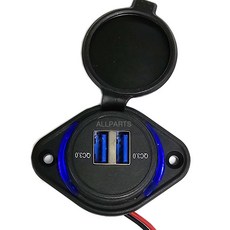 방수 시거잭 USB 급속충전기 QC 3.0 캠핑카 카라반 매립 시거잭소켓 USB, MGC-29, 2구, 1개