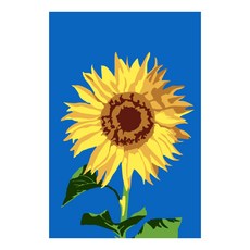 플레이어바웃 DIY 명화그리기 세트 유화 10 x 15 cm, 미니 해바라기 (AX243), 1개