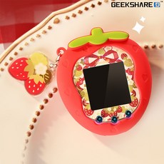 다마고치 유니 케이스 스트로베리 세트 긱쉐어, 레드, 1개