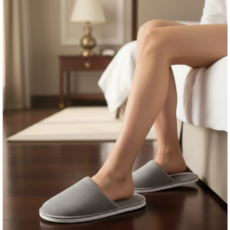 고급 2중 쿠션 실내 슬리퍼 거실 층간소음방지 호텔 겨울 털소재 거실화 룸슈즈 극세사