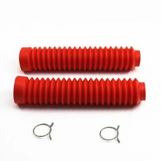 앞 포크 오토바이 레드 고무 부츠 재킷 커버 더트 바이크, 기본