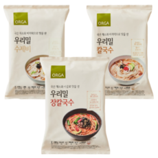 풀무원 올가 우리밀 수제비 + 칼국수 + 장칼국수