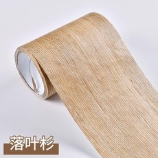 新品 特厚木紋踢腳線自粘地腳線防水防潮牆角線腰線波導線裝飾貼紙 副廠商品, 1個, 北歐落葉杉,8釐米*10米