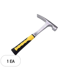 무다스 컬러 배색 망치 자귀 짜구 목공 탐사도구 수공구 평평한 타입 블랙옐로우, 1개