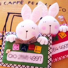 볼통통 토실이 주차 번호판 공예 펠트diy, 핫핑크, 1개