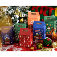 루시앤유 크리스마스 선물 포장 박스 상자 기프트백 선물박스 선물상자, 6개, 혼합