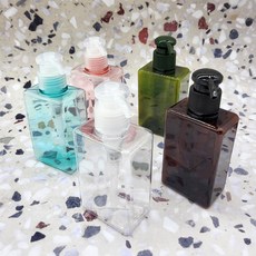다용도 사각 펌프 디스펜서 공병 150ml, 핑크, 1개
