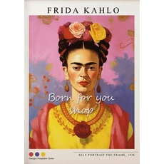 레트로 F-Fridas-art-K-Kahlos 여성 꽃 초상화 벽 아트 캔버스 회화 포스터 인쇄 거실 장식, 40X60cm Unframed, 15