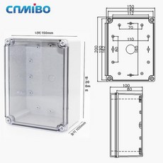 케이스 우퍼 인클로저 듀얼 미로형 자작 멀티미디어 튜닝, 커피색 200 x 150x100 투명 뚜껑, 기본 모델명/품번