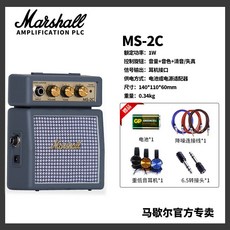 Marshall MS2 배터리 앰프 기타 전원 휴대용 미니스피커, MS-2C 그레이 + 기프트 팩