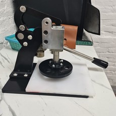 Shark家具 手動模切機 適用於皮革布料壓印打孔, 1個, E03手動模切機（圓盤款）