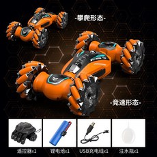 新品手勢感應帶噴霧遙控扭變車特技漂移男孩遙控車兒童玩具, 1個, C088S噴霧扭變車 橙色 手感:1