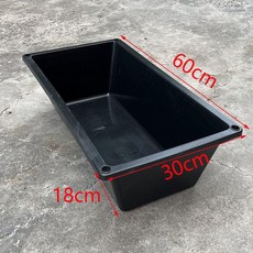 대형 여물통 플라스틱 사료통 가축 식수대 방수, 1개, 1L, 0.6m 블랙 암양 먹이통 평평한바닥