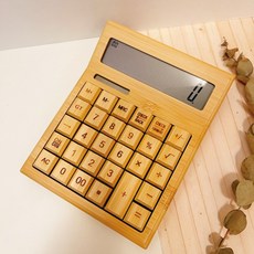 竹製計算機, 竹木，氣泡袋包裝, 1個