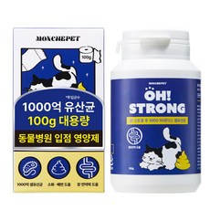 동물병원 입점 몽셰펫 고양이 생 유산균 영양제 대용량 100g, 1개, 장건강/유산균, 50회분
