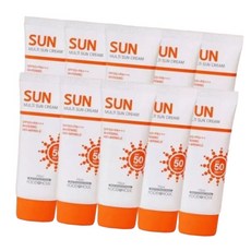 (10개)푸드어홀릭 멀티 선크림 70ml SPF50 PA+++ 백탁없는 혼합자차 썬크림 선블록 자외선차단제 4634817, 10개