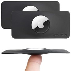 TagVault™ AirTag 지갑 홀더 - 가장 얇은 카드 인서트 | 유연하고 숨김 유지 특허 출원 중 Elevation Lab 2팩.