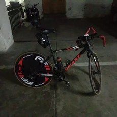 XDS喜德盛AD300死飛自行車700C封盤封閉輪組 配黑螺絲更酷炫 提升騎行速度與個性風格, 61釐米黑色配紅FF有瑕疵不退貨, 1個