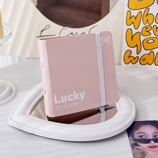 아이돌 포토카드 보관함 영화 포토카드 보관함 인스탁스 미니 포토앨, 제2면 분홍색 카드첩[내지 20장 포함], 1매