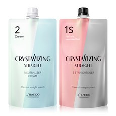 시세이도 프로페셔널 크리스탈라이징 스트레이트 크림 매직약 1S(극손상)+중화제(크림타입) 각 400g, 1개