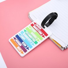 까마느 레인보우 캐리어 네임택 이름표 골프백 네임카드