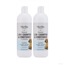 MARTHA STEWART Natural Shampoo & Conditioner 마사스튜어트 2인1 내추럴 강아지 샴푸&컨디셔너 473ml 2팩, 2개