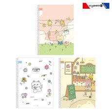 모닝글로리 1500 글씨연습 초등 21줄 3 6 무제 스프링 노트, 스프링O 무제21줄 A남아 디자인랜덤