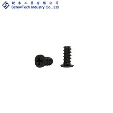 【銳禾】工廠直營 M2.3x5 I頭 十字槽 鐵板牙 鍍黑鋅 100入 特殊螺絲, 1個