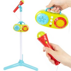 유아 녹음 스탠드 마이크 스피커 노래 재생 멜로디 반주 음악놀이, 1개