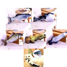 마이펫두잇 고양이 캣닢 물고기 인형, 5개, 흙초어+북어+초어+골드아로와나+실버아로와나