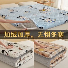 【櫥窗好物】台灣出貨 幼兒園床墊兒童牛奶絨睡墊榻榻米床褥學生宿舍單人卡通褥墊可定制, 藍色恐龍【保暖5.9厘米厚】,60cm*120厘米, 1個