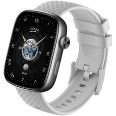 MIVSEN GTS8智慧型手錶 AMOLED 1.95吋 運動手錶 全天健康監測智慧手環, GTS8矽膠淺灰色, 藍牙