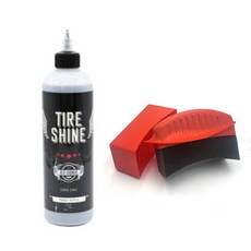 오토그루밍 타이어샤인 500ml 타이어 트림 가니쉬 광택제 코팅제, 타이어샤인+고급형 타이어어플, 1개
