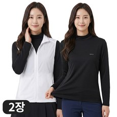 아소트 1+1 자외선차단 UV 프리미엄 스포츠 골프 이너웨어 쿨링 여성 반폴라 티셔츠