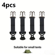 1/4/8pcs 텐트 로프 텐셔너 어닝 후크 윈드 캠핑 버클 조절 풀업 홀더 액세서리, 01 4pcs