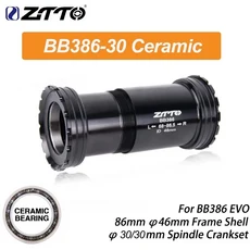 ZTTO MTB 로드 바이크 BB386 프레스핏 바텀 브래킷 세라믹 스틸 베어링 BB (22mm 24mm 30mm 크랭크셋 DUB 2, 21 BB386-30A Ceramic