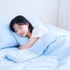 크린포유 냉감 쿨링 여름용 침구, 냉감이불, 아이스블루(160X210)