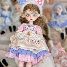 改妝娃娃 6分國產BJD 30公分關節娃娃 3D真眼 可換裝洋娃娃, 1個, 楠楠（娃頭開蓋）,陞級小奶體（可跪坐小鳥坐）