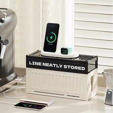 코핏 콘센트 2단 멀티탭정리함 책상전선정리 멀티탭거치대, 블랙, 1개