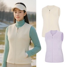 비티알 여성 겨울 플리스 보온 경량 골프 조끼 BSC072TV9W
